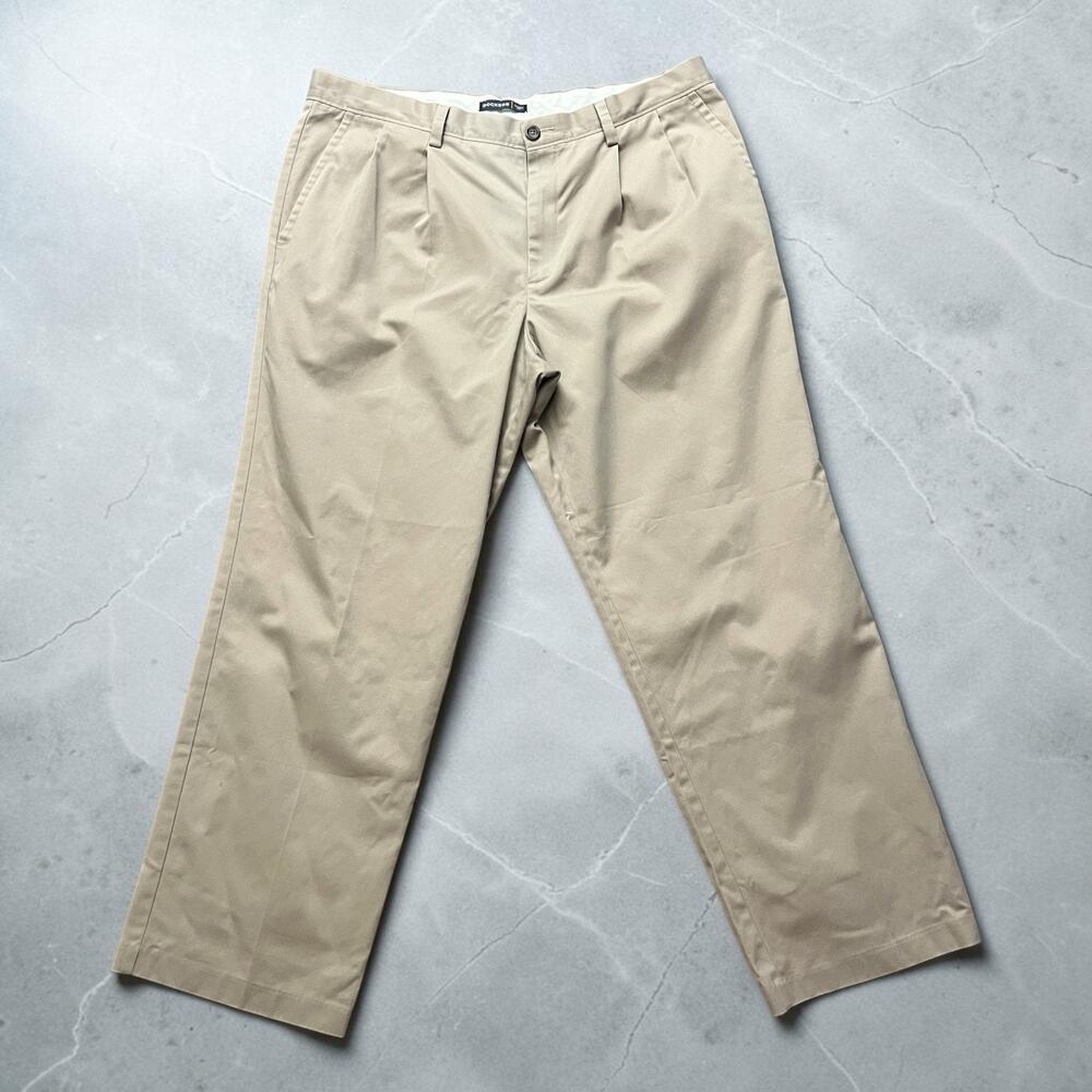 Dockers Beige Baggy Straight Leg Dress Chino Pants 38x30 Y2K Preppy Streetwear